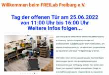 Freilab Screenshot Tag der offenen Tür 25.6.2022